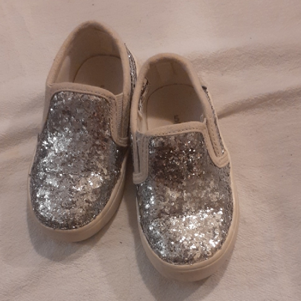 Carter's Silver Sparkly Slip-On Sneakers